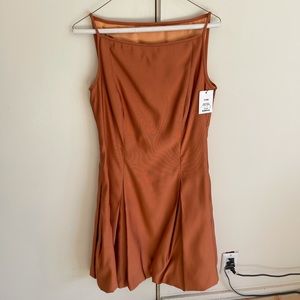 Tom And Linda Pratt Orange Silk Bubble Dress